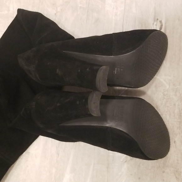 đź’•STUART WEITZMANđź’• Highland Suede Over-the-Knee Boots ~ Black 7.5 - Picture 13 of 16